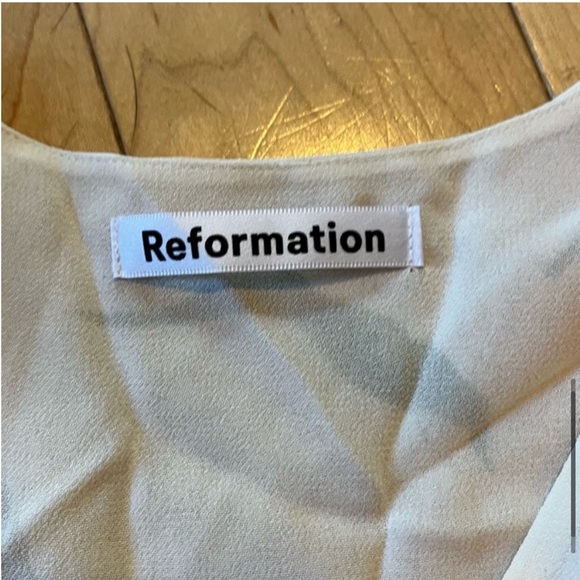 NWT Reformation Brewer Dress Bianca cream w floral print small - Picture 9 of 14